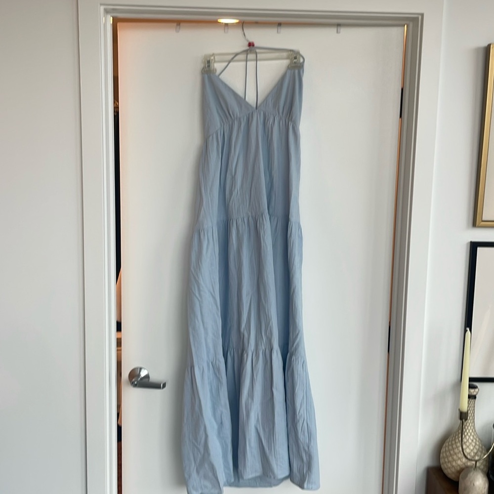 Princess Polly light blue halter string dress size 4